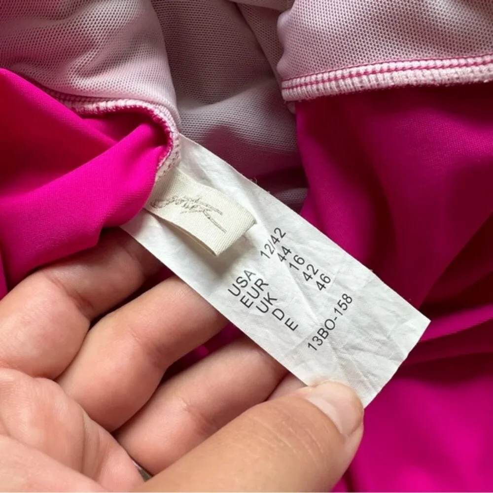 Gottex | Magenta Lattice Surplice One Piece Swimsuit | Size 12